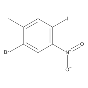 2-Bromo-5-iodo-4-nitrotoluene结构式