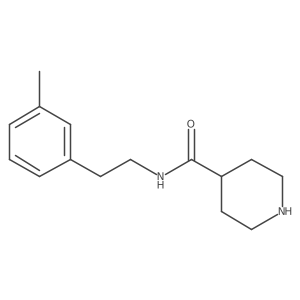 N-[2-(3-methylphenyl)ethyl]piperidine-4-carboxamide结构式