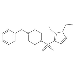 1-Benzyl-4-((1-ethyl-5-fluoro-1H-pyrazol-4-yl)sulfonyl)piperazine Structure