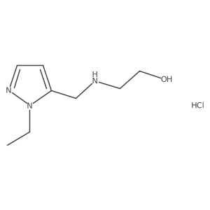 2-(((1-Ethyl-1H-pyrazol-5-yl)methyl)amino)ethan-1-ol hydrochloride Structure