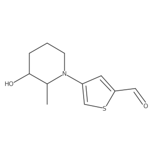 4-(3-Hydroxy-2-methylpiperidin-1-yl)thiophene-2-carbaldehyde Structure