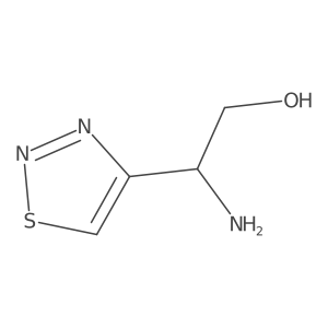 2-Amino-2-(1,2,3-thiadiazol-4-yl)ethan-1-ol结构式