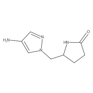 5-[(4-Amino-1H-pyrazol-1-yl)methyl]pyrrolidin-2-one结构式