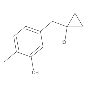5-[(1-Hydroxycyclopropyl)methyl]-2-methylphenol结构式