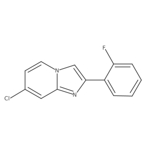 7-Chloro-2-(2-fluorophenyl)imidazo[1,2-a]pyridine结构式