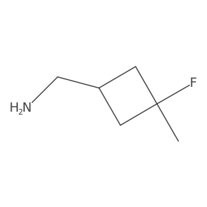 (3-Fluoro-3-methylcyclobutyl)methanamine结构式