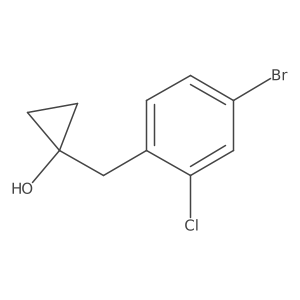 1-[(4-Bromo-2-chlorophenyl)methyl]cyclopropan-1-ol Structure
