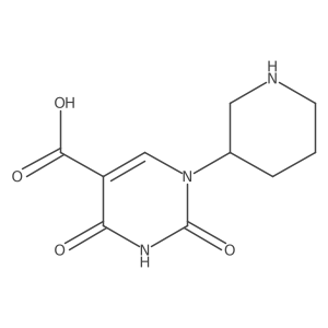 2,4-Dioxo-1-(piperidin-3-yl)-1,2,3,4-tetrahydropyrimidine-5-carboxylic acid结构式