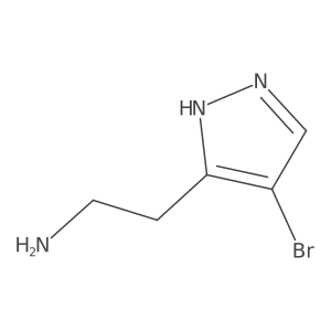 2-(4-bromo-1H-pyrazol-5-yl)ethan-1-amine结构式