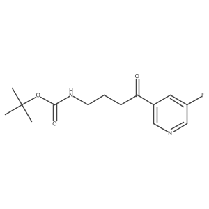 Tert-butyl 4-(5-fluoropyridin-3-yl)-4-oxobutylcarbamate结构式