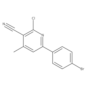 6-(4-Bromophenyl)-2-chloro-4-methylnicotinonitrile结构式