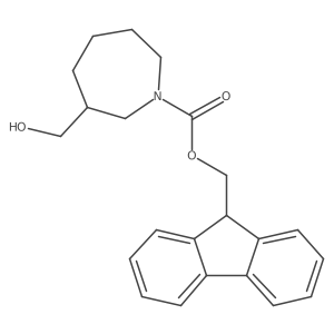 (9H-fluoren-9-yl)methyl 3-(hydroxymethyl)azepane-1-carboxylate结构式