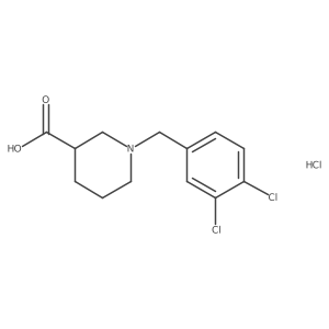1-(3,4-Dichloro-benzyl)-piperidine-3-carboxylic acid hydrochloride结构式