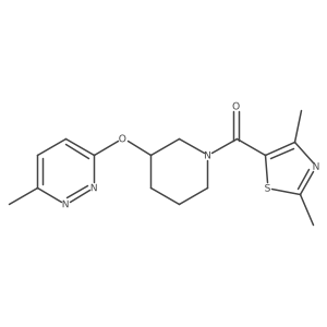 (2,4-Dimethylthiazol-5-yl)(3-((6-methylpyridazin-3-yl)oxy)piperidin-1-yl)methanone Structure