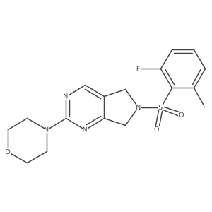 4-(6-((2,6-difluorophenyl)sulfonyl)-6,7-dihydro-5H-pyrrolo[3,4-d]pyrimidin-2-yl)morpholine结构式