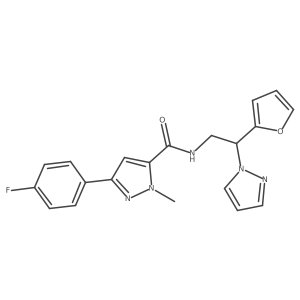 3-(4-fluorophenyl)-N-(2-(furan-2-yl)-2-(1H-pyrazol-1-yl)ethyl)-1-methyl-1H-pyrazole-5-carboxamide Structure