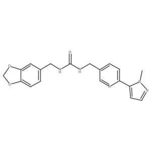 1-(benzo[d][1,3]dioxol-5-ylmethyl)-3-((6-(1-methyl-1H-pyrazol-5-yl)pyridin-3-yl)methyl)urea Structure