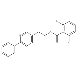2-chloro-6-fluoro-N-(2-(2-phenylpyrimidin-5-yl)ethyl)benzamide结构式