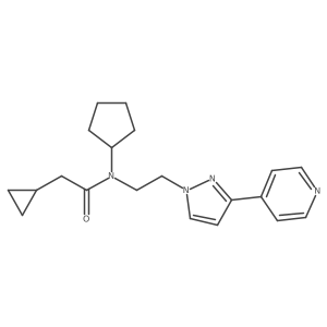 N-cyclopentyl-2-cyclopropyl-N-(2-(3-(pyridin-4-yl)-1H-pyrazol-1-yl)ethyl)acetamide Structure