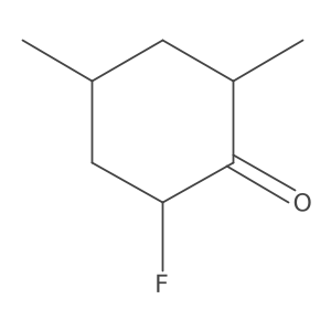 2-Fluoro-4,6-dimethylcyclohexan-1-one结构式