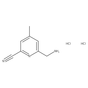 6-(Aminomethyl)-4-methylpicolinonitrile dihydrochloride Structure
