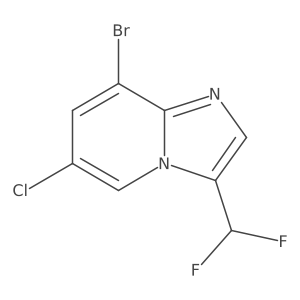 8-Bromo-6-chloro-3-(difluoromethyl)imidazo[1,2-A]pyridine结构式