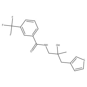 N-{2-hydroxy-2-[(thiophen-3-yl)methyl]propyl}-3-(trifluoromethyl)benzamide Structure
