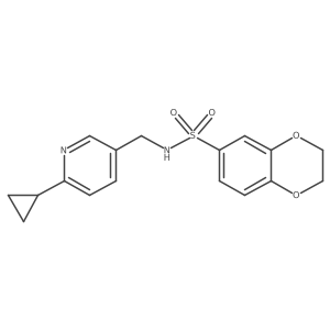 N-[(6-cyclopropylpyridin-3-yl)methyl]-2,3-dihydro-1,4-benzodioxine-6-sulfonamide Structure