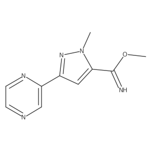 methyl 1-methyl-3-(pyrazin-2-yl)-1H-pyrazole-5-carbimidate Structure
