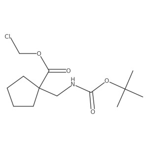 Chloromethyl 1-({[(tert-butoxy)carbonyl]amino}methyl)cyclopentane-1-carboxylate Structure