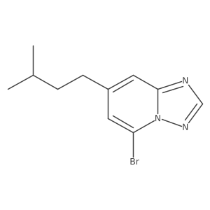 5-Bromo-7-(3-methylbutyl)-[1,2,4]triazolo[1,5-a]pyridine结构式