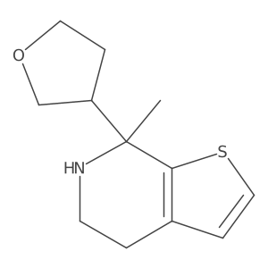 7-methyl-7-(oxolan-3-yl)-4H,5H,6H,7H-thieno[2,3-c]pyridine结构式