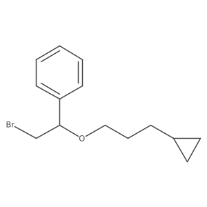 [2-Bromo-1-(3-cyclopropylpropoxy)ethyl]benzene结构式