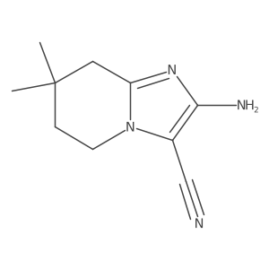 2-amino-7,7-dimethyl-5H,6H,7H,8H-imidazo[1,2-a]pyridine-3-carbonitrile结构式