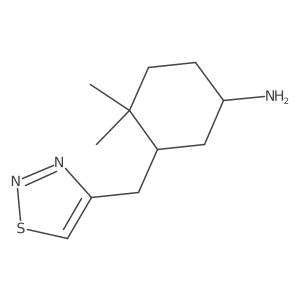 4,4-Dimethyl-3-[(1,2,3-thiadiazol-4-yl)methyl]cyclohexan-1-amine Structure