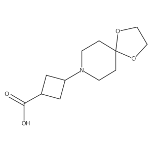3-{1,4-Dioxa-8-azaspiro[4.5]decan-8-yl}cyclobutane-1-carboxylic acid Structure