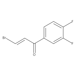 3-Bromo-1-(3,4-difluorophenyl)prop-2-en-1-one Structure