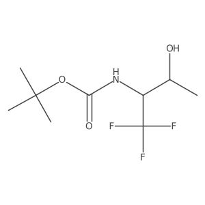 tert-butyl N-(1,1,1-trifluoro-3-hydroxybutan-2-yl)carbamate Structure