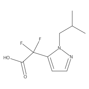 2,2-difluoro-2-[1-(2-methylpropyl)-1H-pyrazol-5-yl]acetic acid结构式