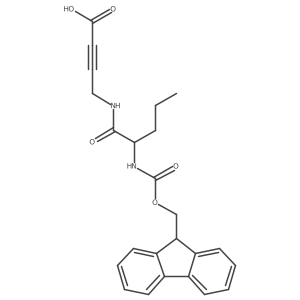 4-[(2S)-2-({[(9H-fluoren-9-yl)methoxy]carbonyl}amino)pentanamido]but-2-ynoic acid结构式