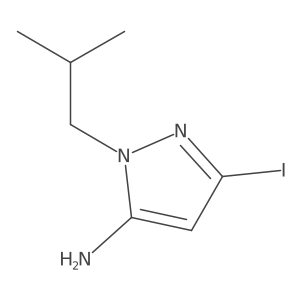 3-iodo-1-(2-methylpropyl)-1H-pyrazol-5-amine结构式