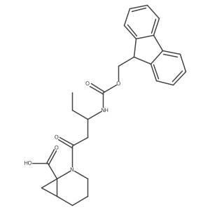 2-[(3R)-3-({[(9H-fluoren-9-yl)methoxy]carbonyl}amino)pentanoyl]-2-azabicyclo[4.1.0]heptane-1-carboxylic acid Structure