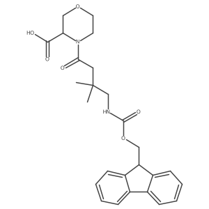 4-[4-({[(9H-fluoren-9-yl)methoxy]carbonyl}amino)-3,3-dimethylbutanoyl]morpholine-3-carboxylic acid Structure