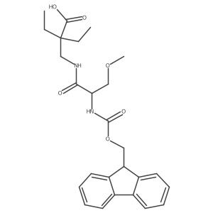 2-ethyl-2-{[2-({[(9H-fluoren-9-yl)methoxy]carbonyl}amino)-3-methoxypropanamido]methyl}butanoic acid Structure