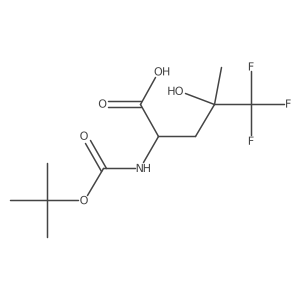 2-{[(Tert-butoxy)carbonyl]amino}-5,5,5-trifluoro-4-hydroxy-4-methylpentanoic acid结构式