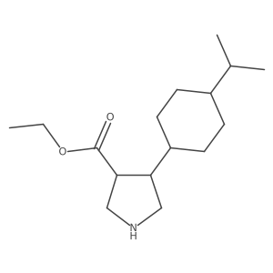 Ethyl 4-[4-(propan-2-yl)cyclohexyl]pyrrolidine-3-carboxylate结构式
