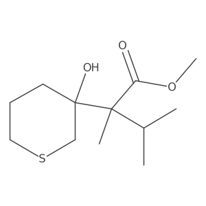 Methyl 2-(3-hydroxythian-3-yl)-2,3-dimethylbutanoate结构式