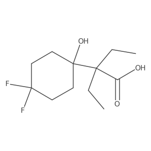 2-(4,4-Difluoro-1-hydroxycyclohexyl)-2-ethylbutanoic acid Structure