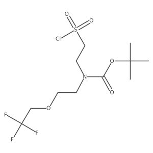 tert-butyl N-[2-(chlorosulfonyl)ethyl]-N-[2-(2,2,2-trifluoroethoxy)ethyl]carbamate Structure