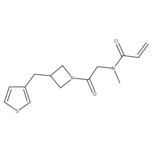 N-Methyl-N-[2-oxo-2-[3-(thiophen-3-ylmethyl)azetidin-1-yl]ethyl]prop-2-enamide Structure